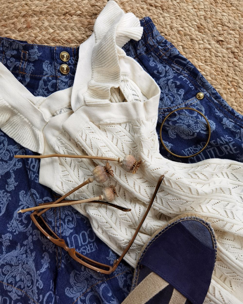 Uniqlo Silk Blend Blouse — Ivory, Size L